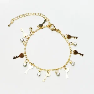 Armband - Guldiga nycklar<VSmycken Clearance