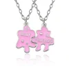 Best Friends Rosa delbart puzzle halsband 2 st<VSmycken New