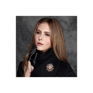 Blomma Formad Strass / Pärlor Brosch Guldig<VSmycken Fashion