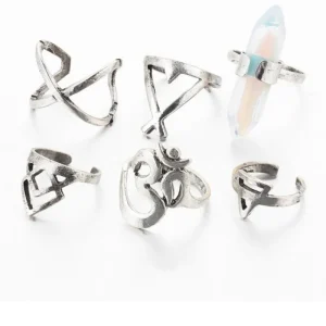 Boho Rings Hot Lava 6-pack<VSmycken Best
