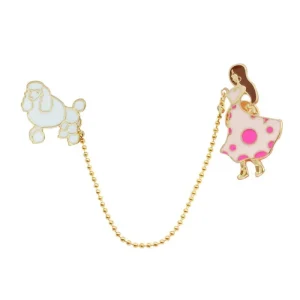 Cartoon Santa Poodle Princess Brosch för kläder Ryggsäck m.m Presentflickbrosch<VSmycken Sale