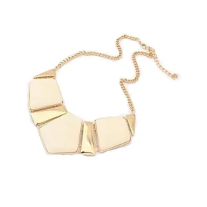 Choker Necklace - Guldig Beige Halsband<VSmycken Sale