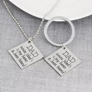 DAD my hero / best friend Halsband & Nyckelring<VSmycken New