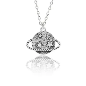 enkelt stjärnor jorden hänge halsband<VSmycken Sale