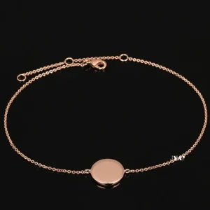 First love Rose Ankelkedja 18k guldpläterat<VSmycken Discount