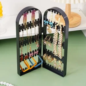 2 fläktar 120 hål Örhängen Svart Ställhållare smyckesställ örhängen<VSmycken Discount