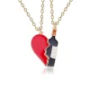 Halvhjärta vinflaska 2 st Halsband<VSmycken Hot