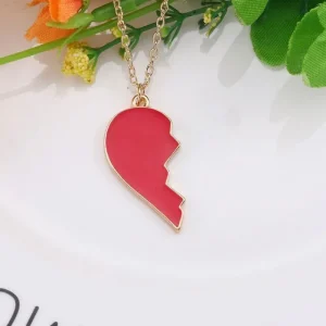 Halvhjärta vinflaska 2 st Halsband<VSmycken Hot