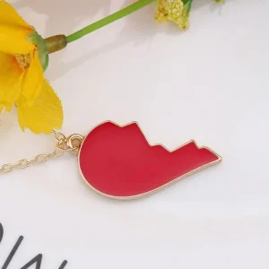 Halvhjärta vinflaska 2 st Halsband<VSmycken Hot