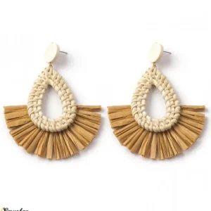 Handgjorda vetespikar runda örhängen<VSmycken Fashion