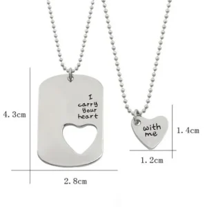 i carry your heart with me 2 st halsband<VSmycken Clearance