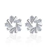 Is blomma örhängen Cubic Zirkon 925 sterling silver<VSmycken Hot