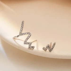 Kubisk zirkonia Heartbeat smyckeset i silver<VSmycken Online