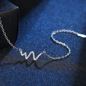 Kubisk zirkonia Heartbeat smyckeset i silver<VSmycken Online