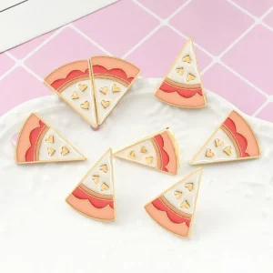 Pizza brosch 1st Rosa söta ikon skjorta tecken bästa vän<VSmycken New