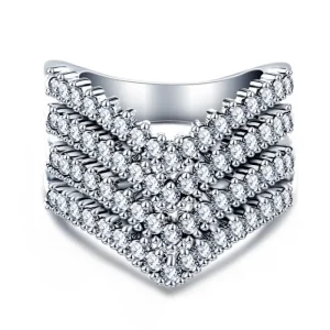 Ring dam - silverpläterad Storlek 8<VSmycken Clearance