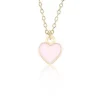 Rosa kärleks hjärtat guldig Halsband<VSmycken Fashion