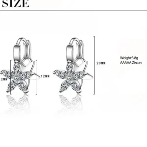Silver blomma zirkon Örhängen 925 sterling Silver<VSmycken Best