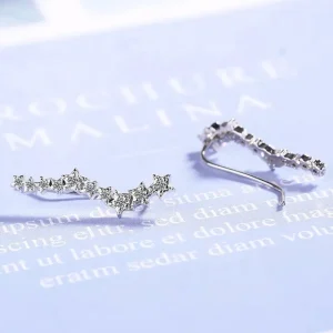 små stjärnor örhängen med Kubisk Zirkon i äkta Silver<VSmycken New