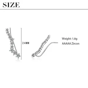 små stjärnor örhängen med Kubisk Zirkon i äkta Silver<VSmycken New