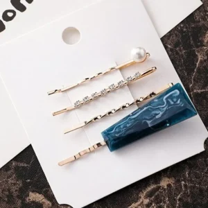 Snygga Hårtillbehör med marmor Pärlor o diamanter Fina Hår Accessoarer<VSmycken Hot