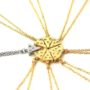 1st Halsband PIZZA Kompishalsband - 1 stycke Pizza-slice<VSmycken Hot