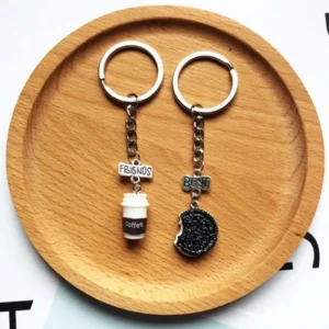 2 st mini Oreo biscuits and coffee nyckelringar Best friend<VSmycken Best