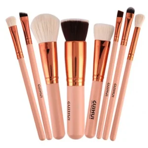 8st Sminkborstar ± 2st Svamp - Beige<VSmycken Best