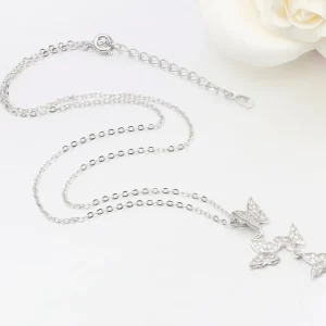 Söta fjärilar smyckeset i silver & Cubic zirconia<VSmycken New