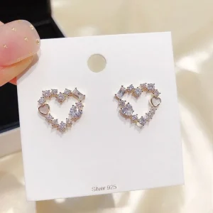 Zirkon Kärlekshjärta Örhängen Smycken<VSmycken Online