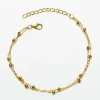 Ankelkedja guldig - Double Chain<VSmycken Discount