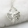 Best Friends - Halsband med 2 kedjor - Delbart hjärta<VSmycken New
