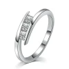 Exklusiv ring med glimrande kristallpärlor - Storlek 8<VSmycken Fashion