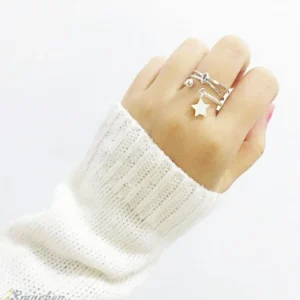 Fin ring i äkta 925 silver med stjärna<VSmycken Online