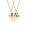 Guldiga Best Friends Halsband 2 st Delbart hjärta<VSmycken Online