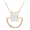 Halsband - White Marble Pendant - Marmor<VSmycken Hot