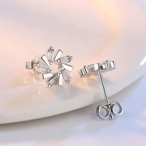 Is blomma örhängen Cubic Zirkon 925 sterling silver<VSmycken Hot