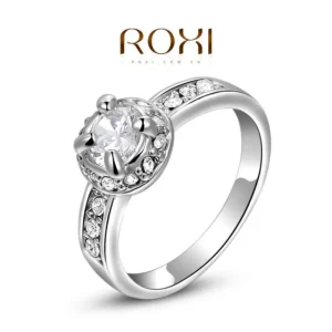 18K VACKER SILVERPLÄTERING RING - STORLEK 8<VSmycken Online