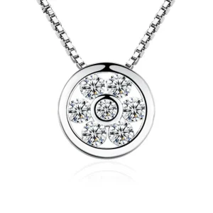 Äkta 925 Silver Cubic Zirkon Halsband<VSmycken Clearance