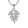 Äkta 925 Silver Cubic Zirkon Ice Leaves Halsband<VSmycken Clearance