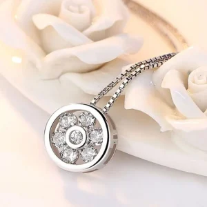 Äkta 925 Silver Cubic Zirkon Halsband<VSmycken Clearance