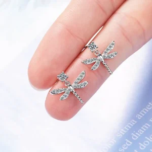 Äkta 925 silver Dragonflies Örhängen<VSmycken Sale