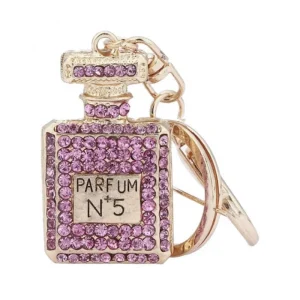 Lyx Nyckelring parfymflaska - Rosa<VSmycken Fashion