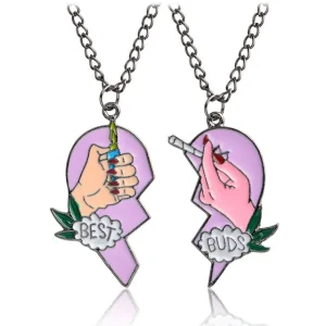 2pcs Splice Best Friends - Best Buds Lighter and Cigarettes halsband 2st<VSmycken Outlet