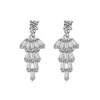 Shiny Geometric Cubic zirkon Örhängen i Silver<VSmycken Fashion