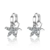 Silver blomma zirkon Örhängen 925 sterling Silver<VSmycken Best