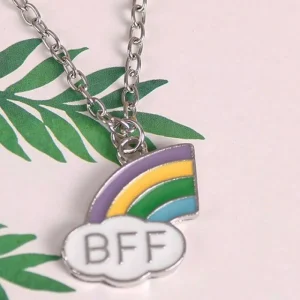 2 st Best Friends forever BFF Halsband Regnbåge<VSmycken Best