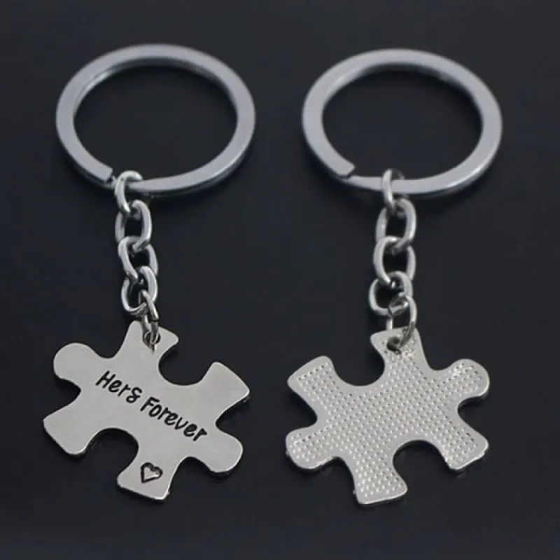 st_puzzle_his_always_and_1.webp 2 st Puzzle His Always and Hers Forever Nyckelring BFF<VSmycken Fashion