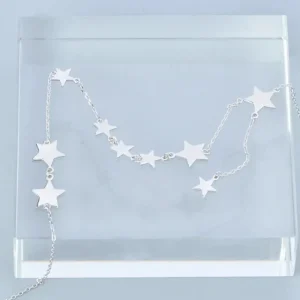 Stjärnhalsband i 925 silver<VSmycken Discount