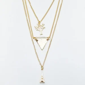 Triple kedjor halsband - Guldig<VSmycken Best
